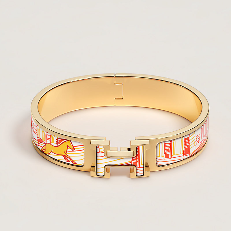 Clic H Faubourg City bracelet - White | Hermès Singapore